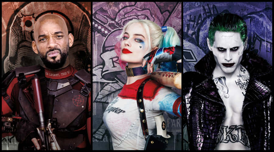 Deadshot_ Harley Quinn_ Joker_ Suicide Squad Wallpaper