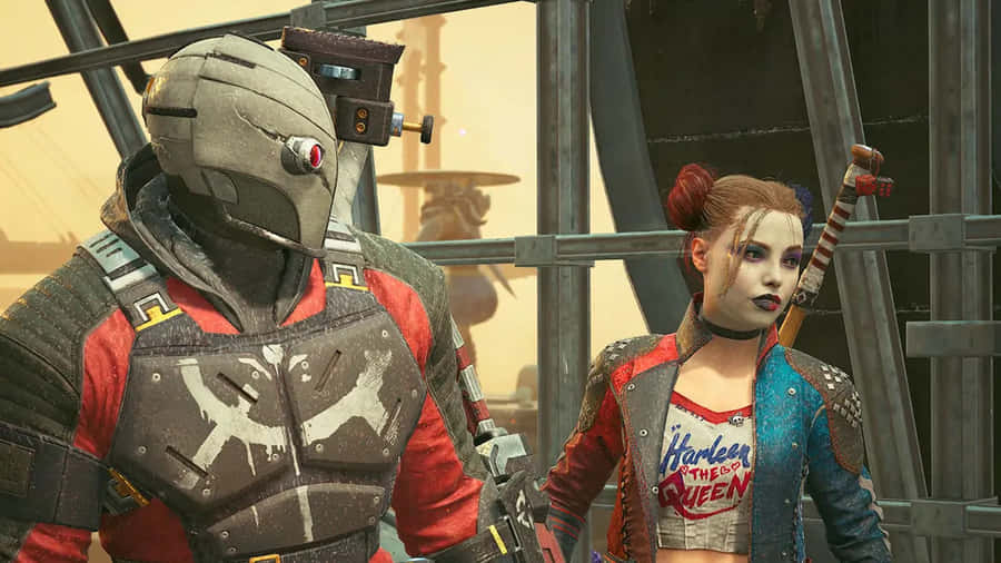 Deadshotand Harley Quinn Together Wallpaper