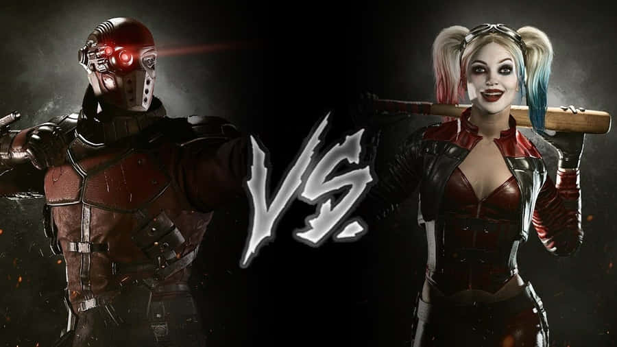 Deadshotvs Harley Quinn Faceoff Wallpaper