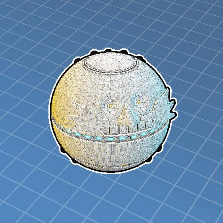 Death Egg Space Station Shrouded In Shadows Wallpaper