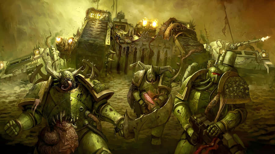 Death Guard Warriors Advance Wallpaper