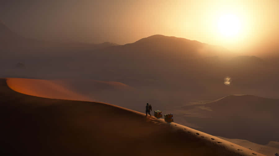 Death Stranding 2 Desert Journey Wallpaper
