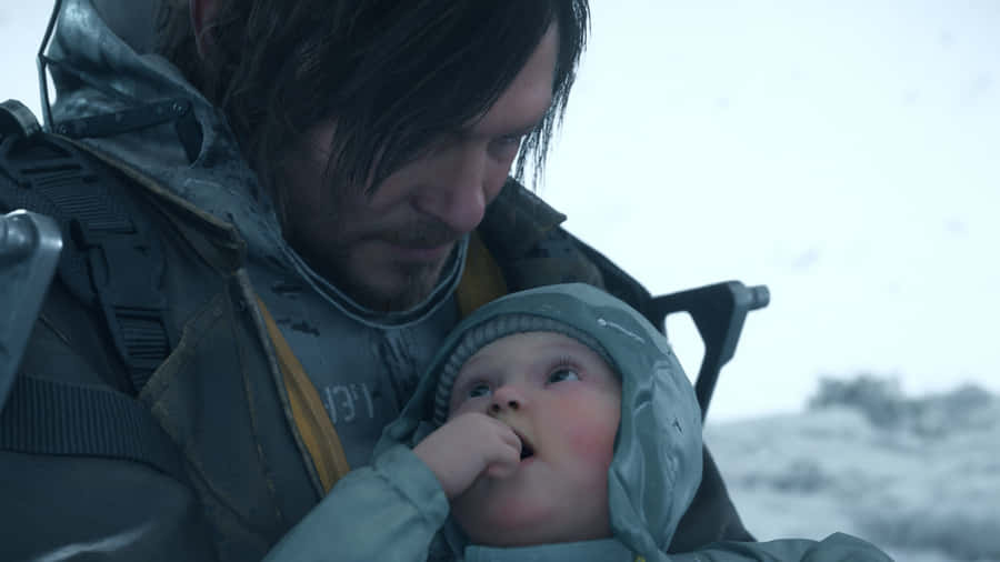 Death Stranding 2 Emotional Father Scene Wallpaper