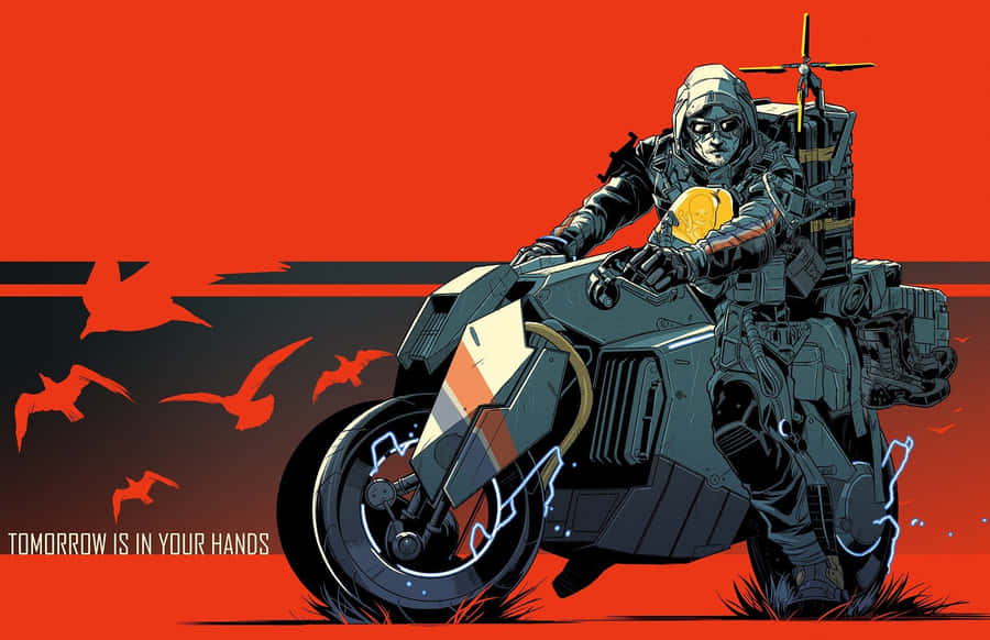 Death Stranding Sam Riding Reverse Trike Desktop Wallpaper