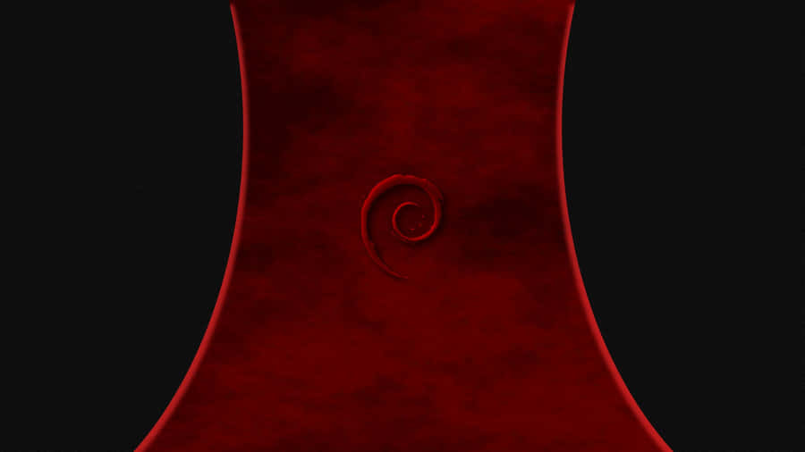 Debian Red Spiral Abstract Wallpaper