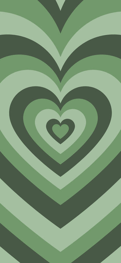 Deep Green Heart Wallpaper