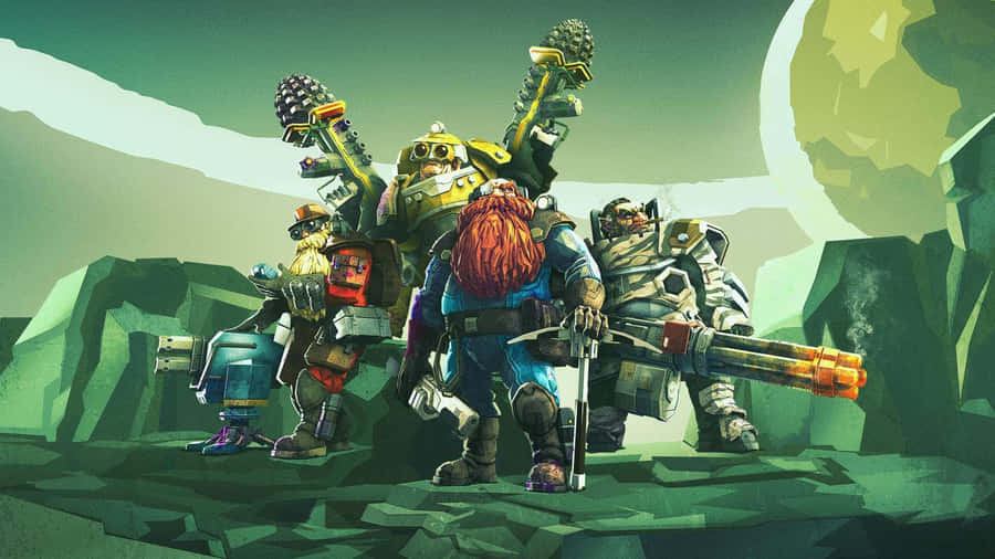 Deep Rock Galactic Team Adventure Wallpaper