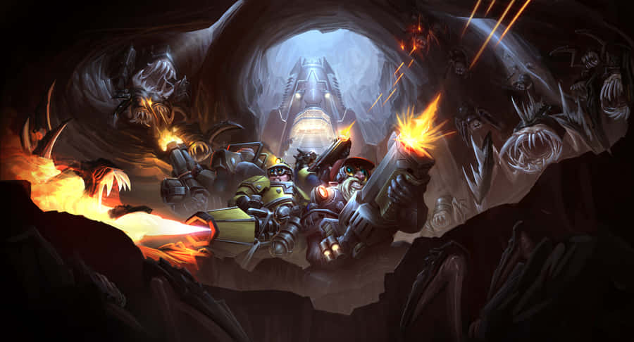 Deep Rock Galactic Team Combat Wallpaper