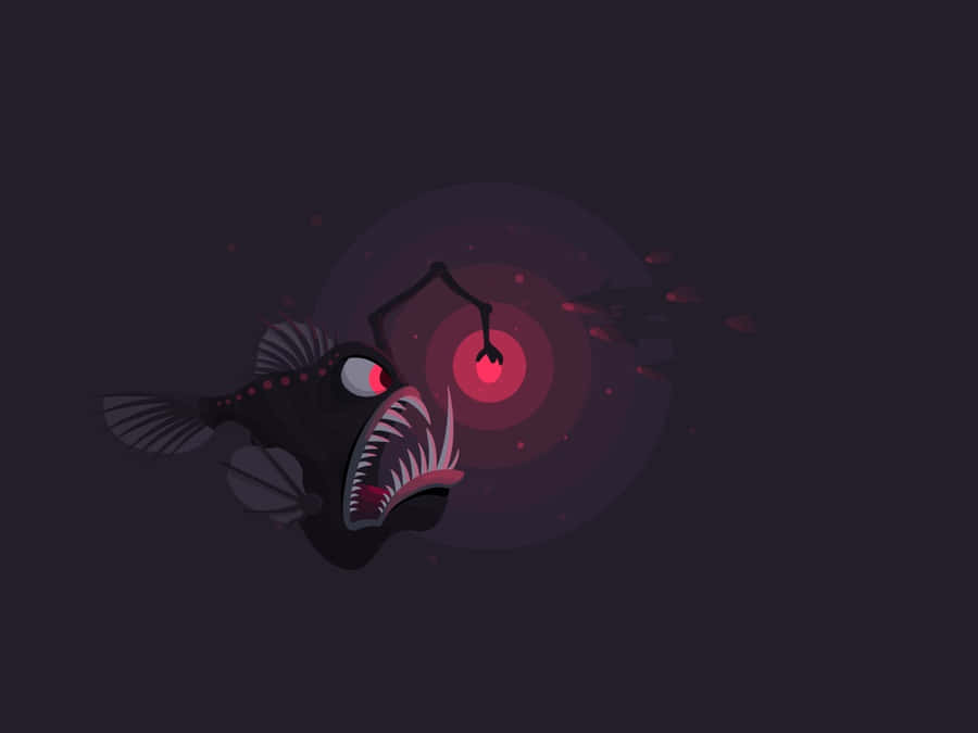 Deep Sea Anglerfish Illustration Wallpaper