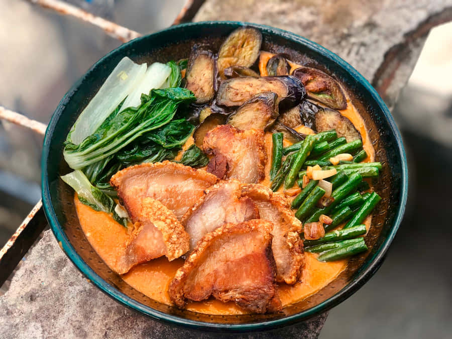 Delectable Filipino Cuisine Kare-kare Wallpaper