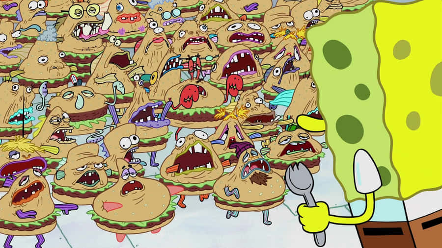 Delectable Krabby Patty From The World Of Spongebob Squarepants Wallpaper