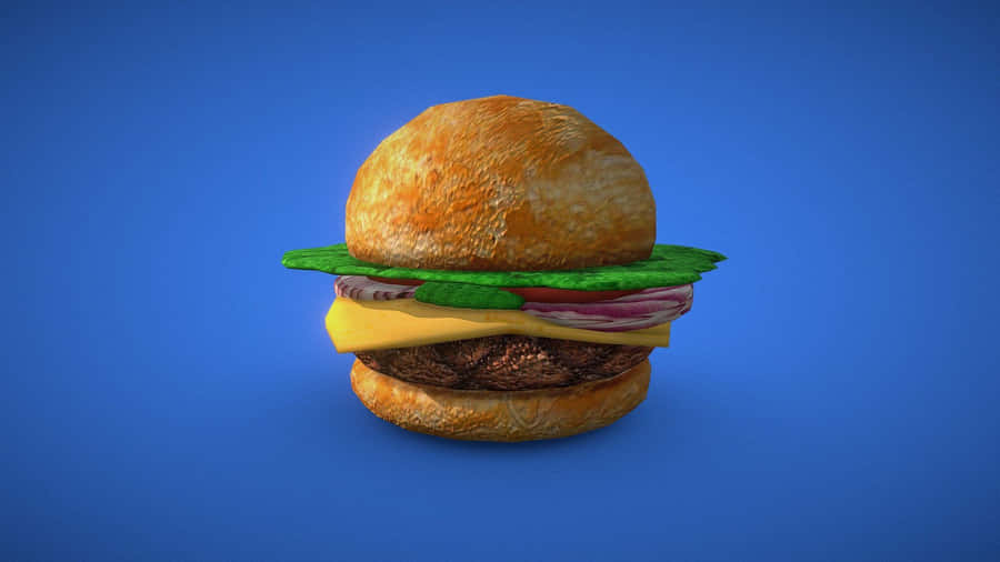 Delectable Krabby Patty Meal On A Plate Wallpaper
