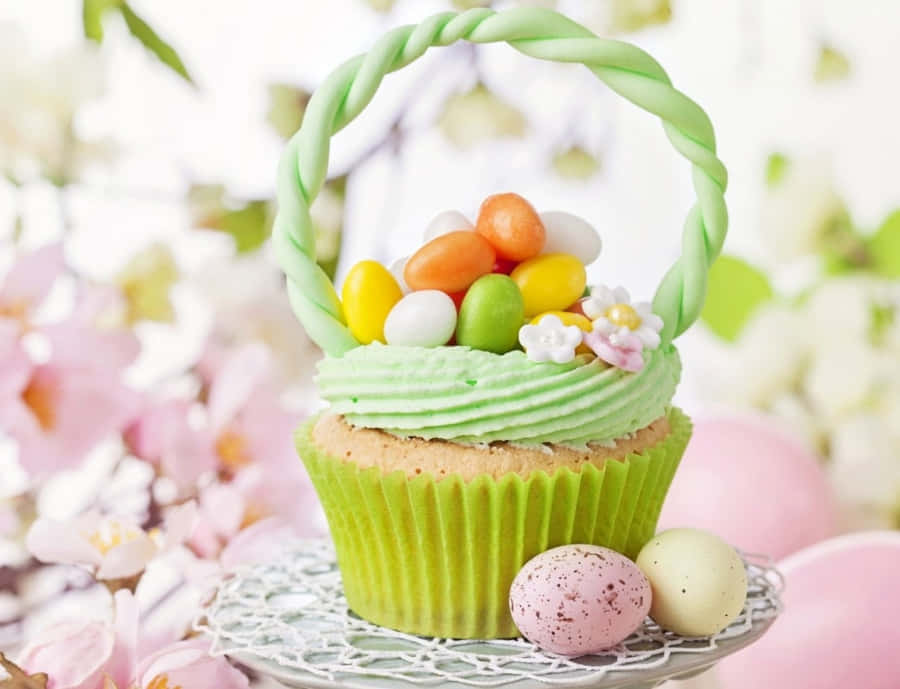 Delectable Spring Dessert On A Plate Wallpaper