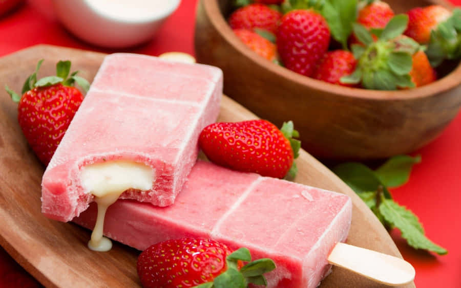 Delectable Spring Desserts On A Sunny Outdoor Table Wallpaper