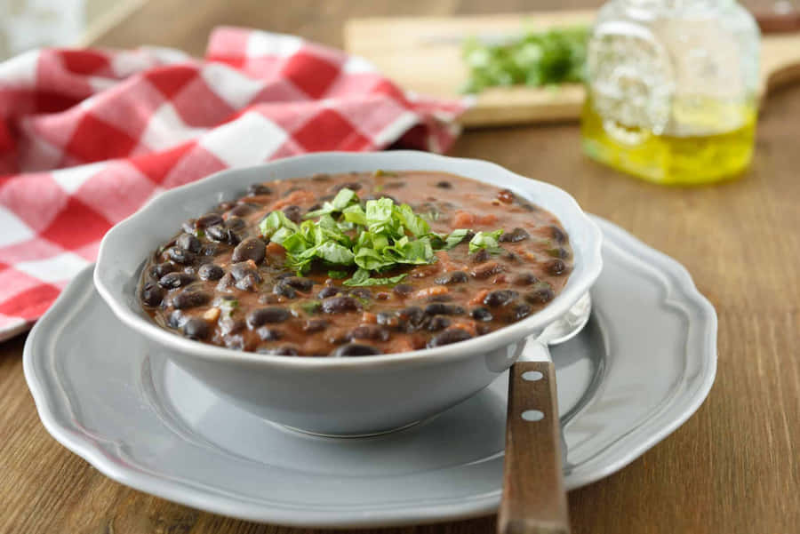Delicious And Nutritious Black Bean Soup Wallpaper