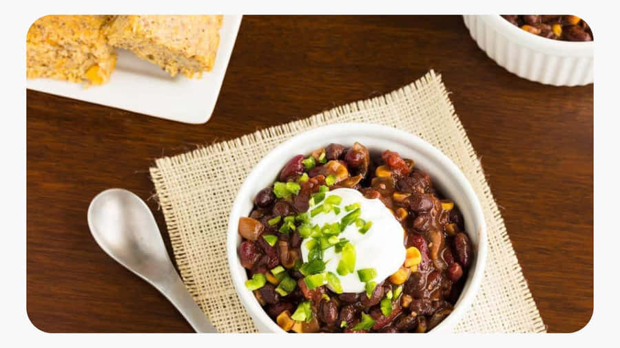 Delicious Black Bean Soup Bursting With Flavor. Wallpaper