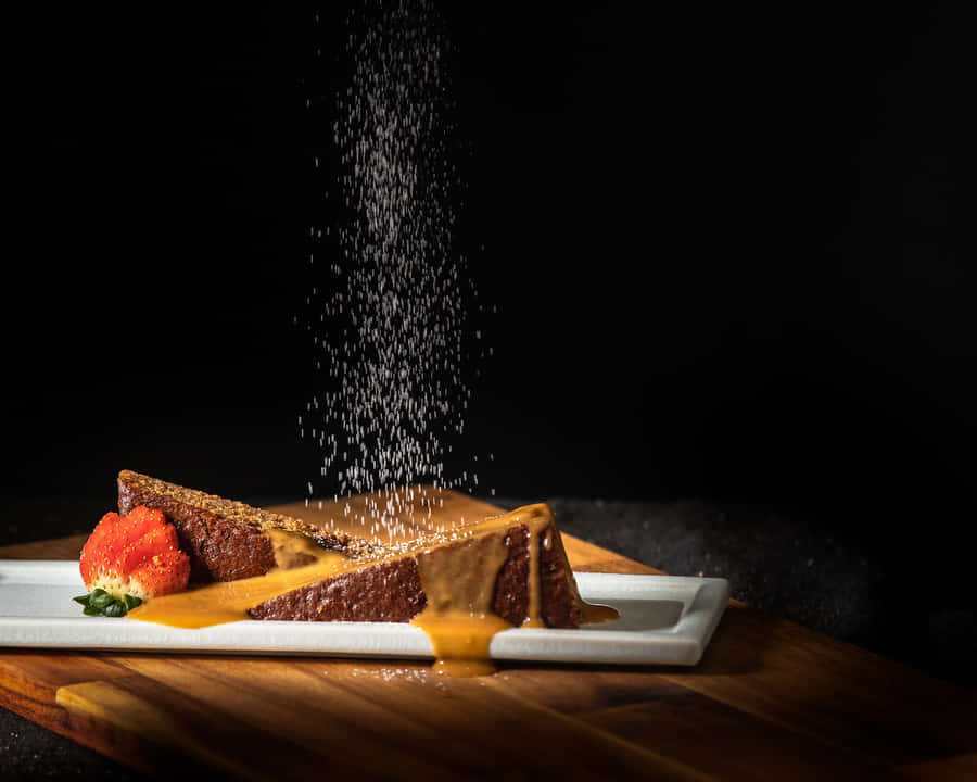 Delicious Caramel Drizzle Wallpaper