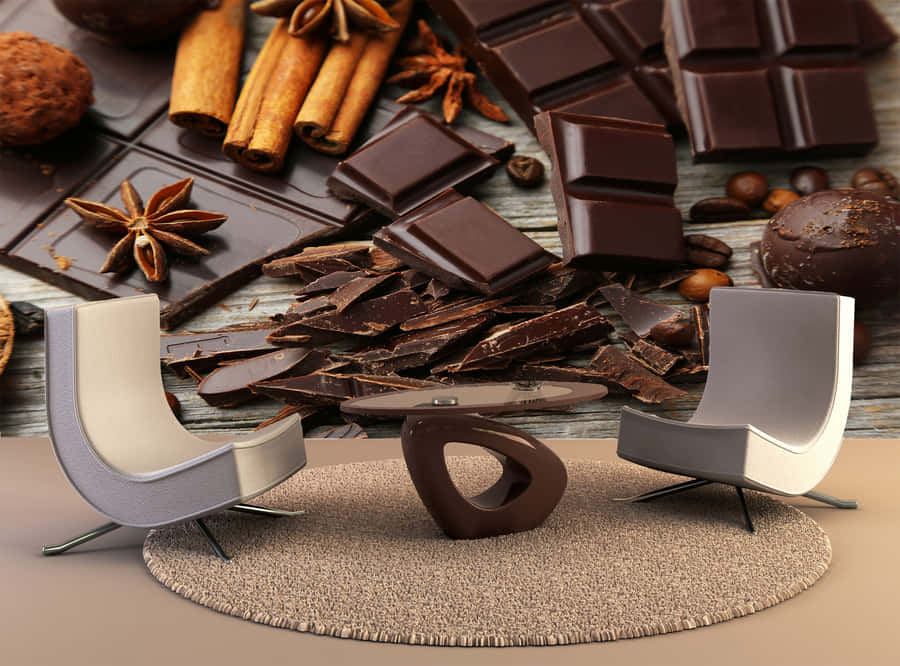 Delicious Dark Chocolate Bar Wallpaper