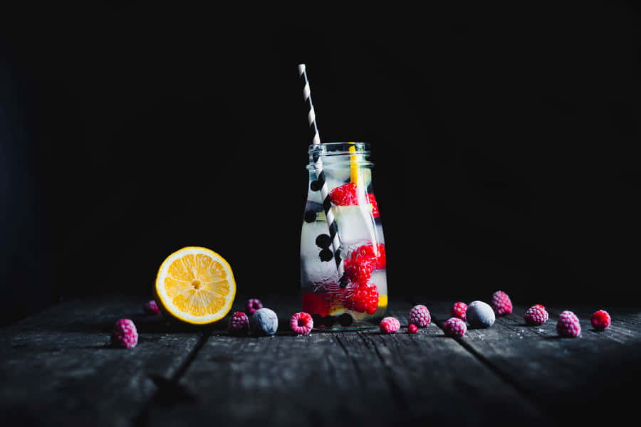 Delicious Food And Beverage Selection Wallpaper