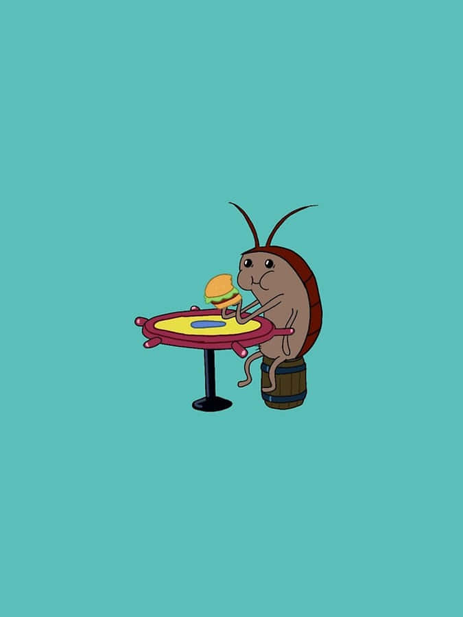 Delicious Krabby Patty On A Plate Wallpaper