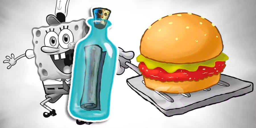 Delicious Krabby Patty Served At The Krusty Krab Wallpaper