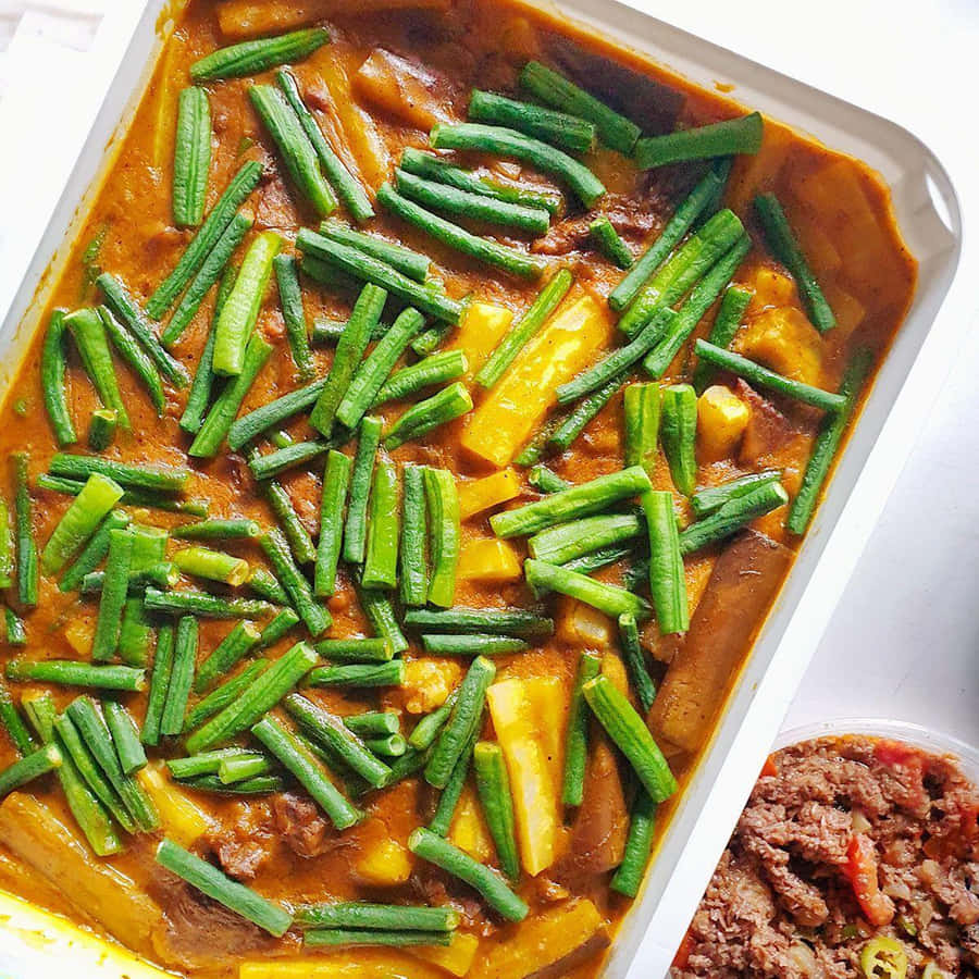 Delicious Serving Of A Vegan Kare-kare Wallpaper