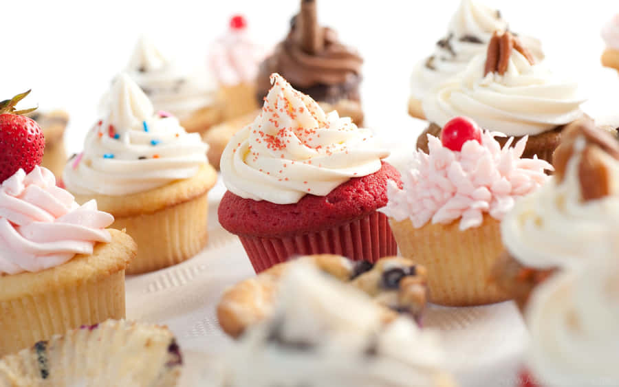 Delightful And Tasty Cute Cupcake Wallpaper