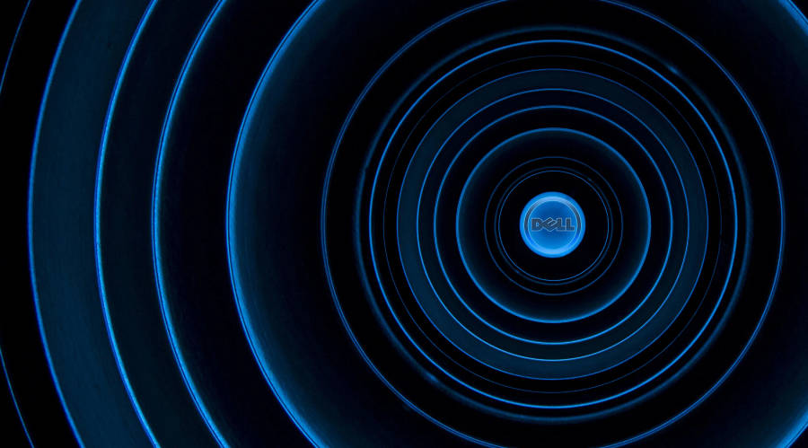 Dell 4k Logo In Circles Wallpaper