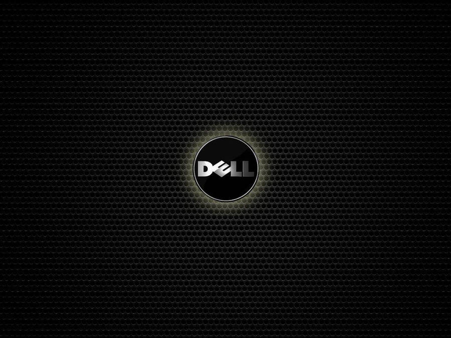 Dell Hd Logo With Yellow Backlight Wallpaper