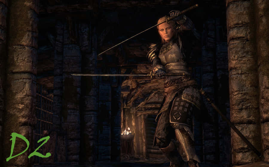 Delphine, The Blade's Strong And Resourceful Warrior In Skyrim Wallpaper