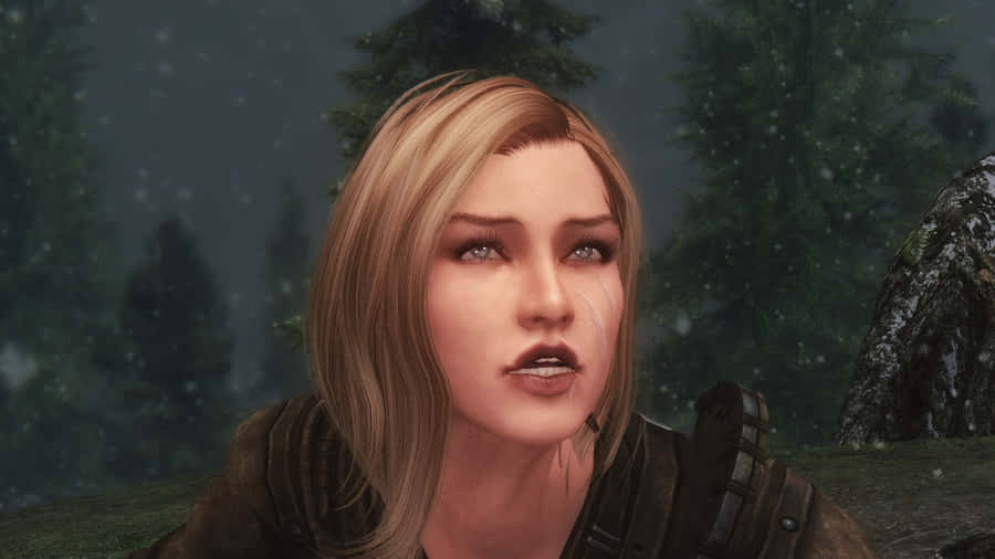 Delphine, The Resourceful Blade Agent In Skyrim Wallpaper