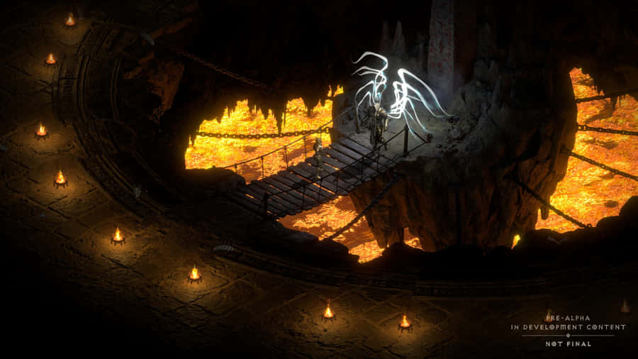 Delve Into The Depths Of Diablo 2 World And Explore The Depths Of Hell Wallpaper