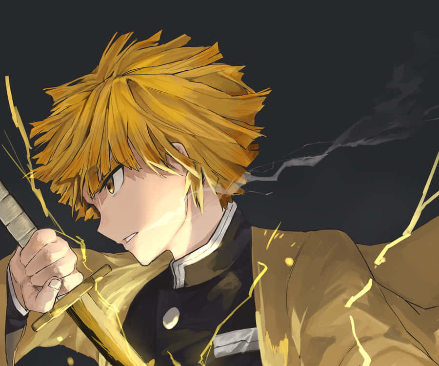 Demon Slayer Anime Character With Sword Wallpaper