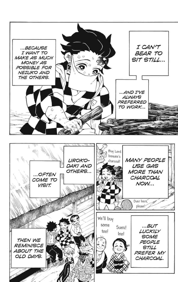 Demon Slayer Charcoal Selling Panel Wallpaper