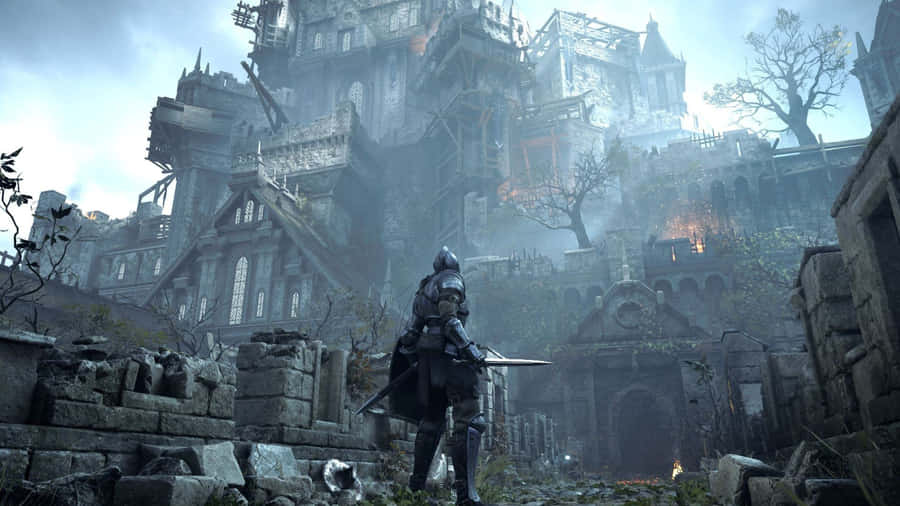 Demon Souls Tower Knight Battle Wallpaper