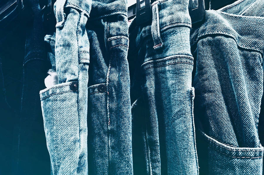 Denim Blue Jeans Hanging Wallpaper