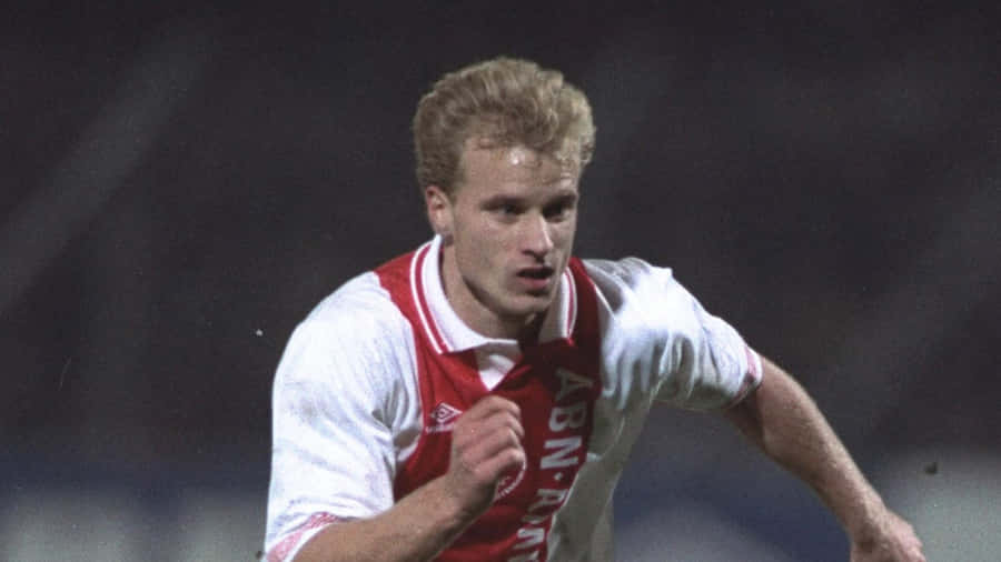 Dennis Bergkamp Ajax Running In Action 1992 Wallpaper
