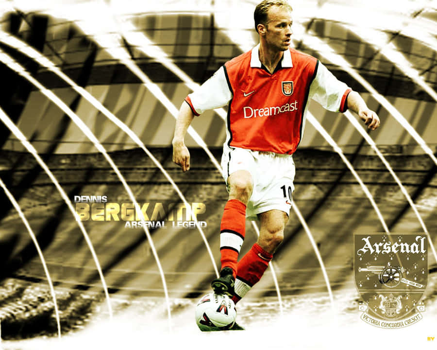 Dennis Bergkamp Arsenal Fc Fanart Abstract Wallpaper