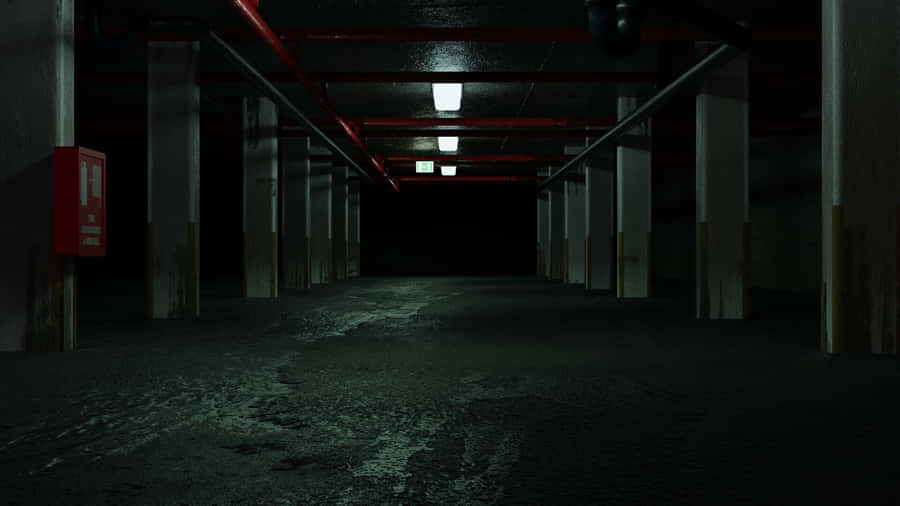 Deserted Underground Parking Lot Alias Wallpaper