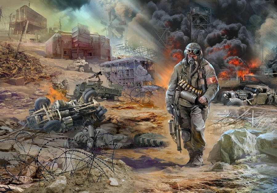 Destroyed Area In Stalker Game Wallpaper