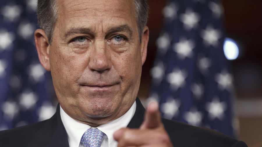 Detailed Image Of Former Speaker John Boehner Making A Point During A Speech Wallpaper