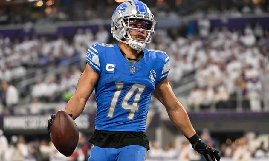 Detroit Lions Player In Action Wallpaper