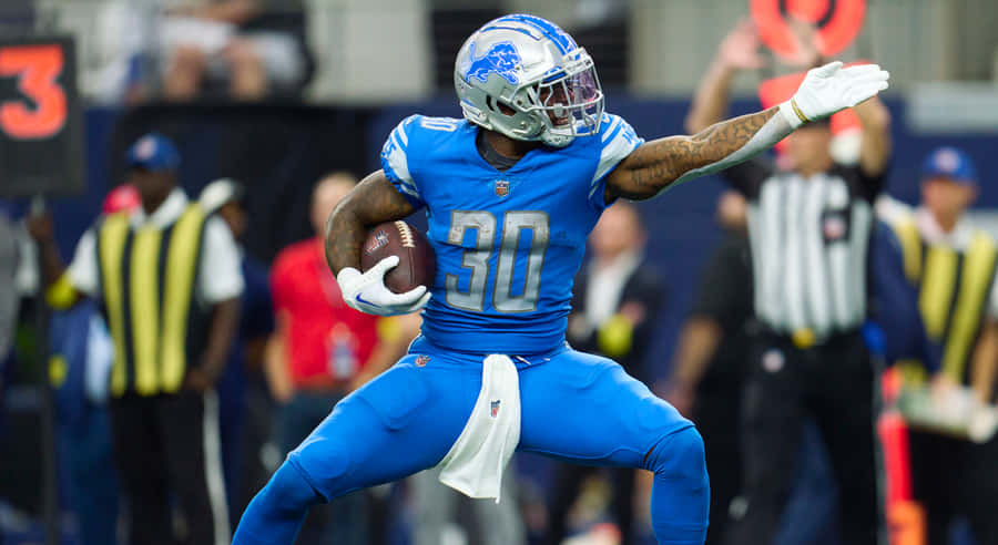 Detroit Lions Running Back In Action Wallpaper