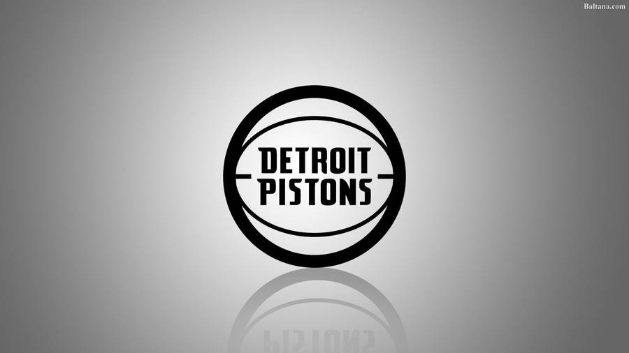 Detroit Pistons Simple All Black Logo Wallpaper