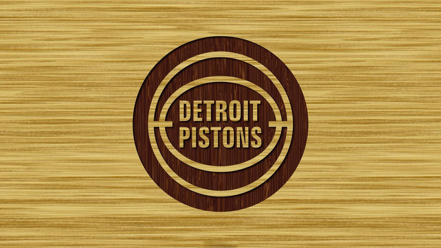Detroit Pistons Wooden Logo Wallpaper
