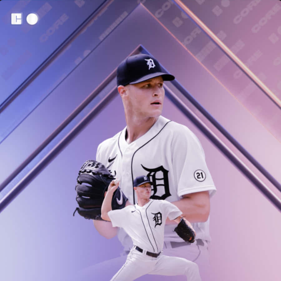 Detroit Tigers' Promising Star - Matt Manning In Action Wallpaper