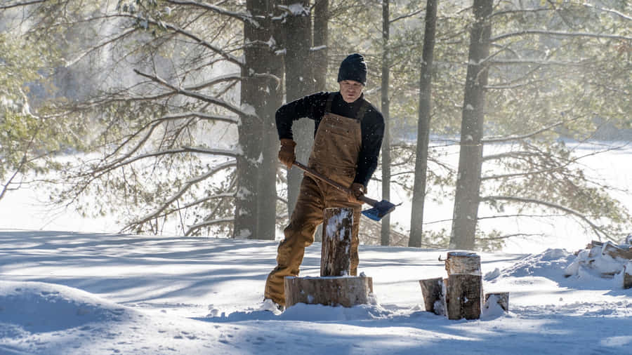 Dexter Morgan Chopping Wood Wallpaper