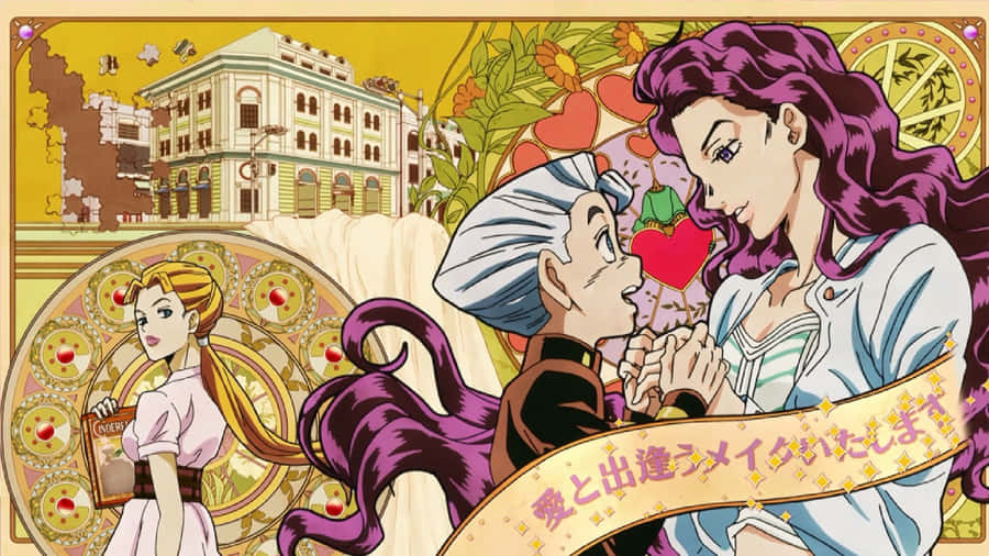 Diamond Is Unbreakable Anime Series Characters Wallpaper