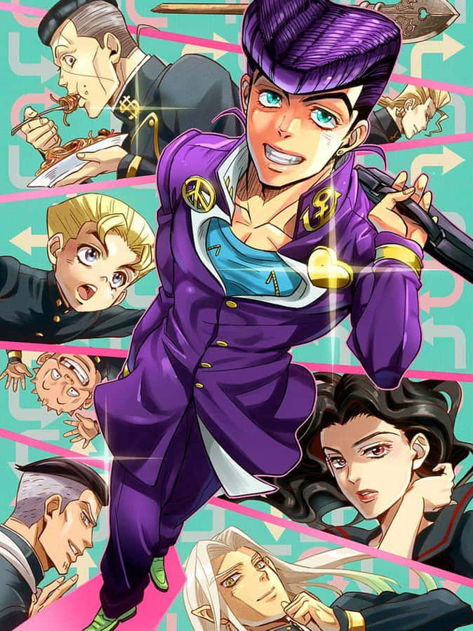 Diamond Is Unbreakable - Characters From The Hit Anime Series Wallpaper
