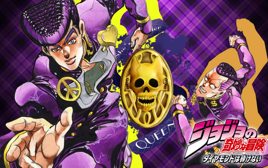 Diamond Is Unbreakable Characters In Action Wallpaper
